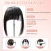 Thick Human Hair Bangs Extension - Natural Black Fringe | Unprocessed & Real Hair - Buy Online on GoSupps.com
