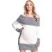 HAPPY MAMA Maternity Bardot Knitted Jumper Dress Pullover Sweater - White 16-18 - Buy Online on GoSupps.com