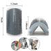 DOUBLE2C Cat Self Groomer 4 Pack with Catnip - Wall Corner Groomers for Long & Short Fur Cats - Soft Face Scratchers Brush & Massage Comb (Blue+Grey) - Buy Online on GoSupps.com