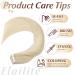 Elailite Tape Extensions - Real Remy Human Hair 22 Inches 100g #60 Platinum Blonde - Premium Hair Extension Adhesive - Buy Online on GoSupps.com