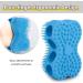 Silicone Exfoliating Body Scrubber with Storage Hooks - Blue | Easy to Clean, Reusable, Deep Cleansing and Skin Revitalizing - Buy Online on GoSupps.com