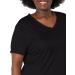 JMS Women's Plus-Size Cool DRI Short Sleeve V-Neck Tee - 3X Black - Buy Online on GoSupps.com