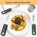 Ergonomic Cutlery Set for Parkinson's & Disabilities - 4-Piece Aid Kit with Bent Spoon Loeffel Knife & Fork for Seniors & Kids - Buy Online on GoSupps.com