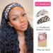 Curly Water Wave Headband Wig for Black Women - 26 Inch Synthetic Wet and Wavy Headband Wig - Glueless Black Half Wig 150% Density - Daily Wear - Buy Online on GoSupps.com