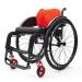 All-Terrain Lightweight Sports Wheelchair Aluminum Alloy Wheelchair Transport Wheelchair Portable Wheelchair with Handbrakes And Quick Release Rear Wheels Mobility Aids For Adult(Size:16.9in/43cm Colo 16.9in/43cm Orange