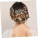 Minkissy Eucalyptus Bride Comb - Strass Decorative Alloy Bridal Hairpiece for Weddings | Medium Green Wedding Accessories - Buy Online on GoSupps.com