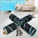 4 Way Cat Tunnel Rabbit Toys Collapsible Crinkle Tunnel Tube with Storage Bag Kitten Toys Extensible Cat Tunnels for Indoor Cats Rabbits Guinea Pigs Small Pets Running Hiding Training (Black) - Buy Online on GoSupps.com