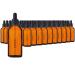 Handsunity 100ml-70Stk pipette bottle Small glass bottle-pharmacy glass set made of amber glass with black pipette cap including 5 pcs accessories brown las bottles 100ml-70 piece Black cap