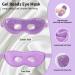 Cavoilu Sleep Mask 2-Pack with Gel Eye Mask for Dark Circles - Hot & Cold Reusable Eye Masks for Stress Relief - Purple - Buy Online on GoSupps.com