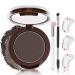 HOSAILY Eyebrow Stamp Makeup Set Eyebrow Powder 24 Eyebrow Stamp Stencils Kit Long Lasting and Waterproof Eye Brow Stamp and Shaping Kit for Perfect Brow Black Brown 0.25 Ounce (Pack of 4)