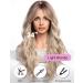 WOKESTAR Long Light Blonde Synthetic Hair Wig with Curtain Fringe for Women - Buy Online on GoSupps.com