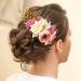 Cinaci 4 Pack Artificial Flower Metal Hair Side Combs Slides Clips Floral Wedding Bridal Headpieces Hairpins Barrettes Bun Chignon Hair Accessories for Women Flower Girls Brides Bridesmaids - Buy Online on GoSupps.com