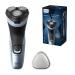 Philips Electric Shaver Series 3000X - Wet & Dry Electric Shaver for Men in Celestial Blue with SkinProtect Technology Pop-up Beard Trimmer Ergonomic Men's Shaver (Model X3053/00) S3000X Moon