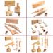 Bictive 4 in 1 Maderotherapy Set - Anti-Cellulite Massage Lymphatic Drainage Wood Rollers & Bag | Boost Body Wellness - Buy Online on GoSupps.com