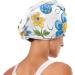 Cartoon Blue Butterfly Flowers Hair Towel 2 Pack | Super Absorbent Quick Dry Hair Turbans for Women & Girls - Buy Online on GoSupps.com