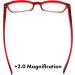 Shop Birdz Eyewear Red Frame Readers - BPA Free Non-Carcinogenic 2.0 Magnification - Buy Online on GoSupps.com