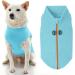 Gooby Zip Up Fleece Dog Sweater - Turquoise, Medium - Warm Pullover Fleece Step-in Dog Jacket with Dual D Ring Leash - Winter Small Dog Sweater - Dog Clothes for Small Dogs Boy and Medium Dogs Medium chest (17.5") Turquoise