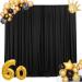 10x10 ft Black Polyester Backdrop Drapes Curtains with Rod Pockets - Wedding & Party Decor - Buy Online on GoSupps.com