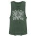 Chin-Up Apparel Women's Chin Up Henna Lotus Muscle Tank Shirt S Pine Green Heather