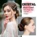 Handmade Rose Quartz, Amethyst, Moonstone Hair Comb Set - Crystal Hair Accessories for Women - Buy Online on GoSupps.com