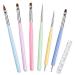 Nail Art Brushes  7PCS Nail Brushes for Nail Art with Nail Extension Gel Brush  Builder Gel Brush  Nail Liner Brush  Nail Dotting Brush and Nail Art Brush Holder for Nail Design Gel Polish Colorful