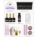 Phoenixy Poly Nail Gel Kit - 9 Colors Extension Gel Starter Kit with 48W UV LED Lamp - Manicure Tools Gift for Women - Buy Online on GoSupps.com
