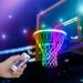 WETONG LED Basketball Hoop Lights - Solar Basketball Rim LED Light Swish - Perfect for Playing at Night Outdoors - Ideal for Adults Training 3 on 3 Lights up Basketball Rim