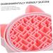 Buy 2-in-1 Makeup Brush Storage Box & Cleaner Mat - Cute Pink Silicone 11x11cm | Perfect for Sponge & Brush Care - Buy Online on GoSupps.com