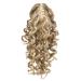 SWACC 12-Inch Short Screw Curls Claw Clip Ponytail Hair Extension in Beige/Blonde - Synthetic Drawstring Curly Hairpiece - Buy Online on GoSupps.com