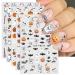 JMEOWIO 9 Sheets Halloween Nail Art Stickers Decals Self-Adhesive Cute Bat Ghost Nail Supplies Nail Art Design Decoration Accessories