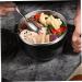 Zerodeko 1 Set Instant Noodle Bowl Food Containers Noodle Bowl with Lid Bowl with Tableware Japanese Ramen Noodles Salad Bowl Lidded Food Bowl Child Chopsticks Stainless Steel 18.50X15.50X11.50CM Black - Buy Online on GoSupps.com