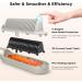 Prizm Hair Straightener Brush - Fast Heating 20s Anti-Scald Comb Negative Ions 4 Temp Settings LED Display Dual Voltage - Perfect for Home Salon (Champagne Silver - Buy Online on GoSupps.com