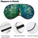 Watercolor Green Peacock Sleep Mask - Adjustable Eye Cover for Men and Women - Blocks Light for Night Travel and Nap - Buy Online on GoSupps.com