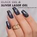 Gel Nail Polish Set - Glitter Gel Nail Polish Black & White Nail Polish Shimmering Holographic Nail Polish Soak Off UV Gel Nail Art Painted Gel for Manicure DIY At Home Women Girl Holographic Set - Buy Online on GoSupps.com
