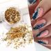 Holographic Nail Art Sequins Glitter Kit - 4 Boxes Set, Aluminum Foil Sequins for Nails - Gold & Silver Irregular Glitter Flakes, Mirror Chrome Powder - Nail Decorations - Buy Online on GoSupps.com