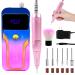 Professional Electric Nail Drill ANGNYA 35000RPM Portable Rechargeable E-File Drill Machine Cordless Nail Drills for Acrylic Nails with 6 Bits Sanding Bands and Dust Brush for Nail Polishing Removing