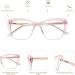 AMOMOMA TR90 Oversized Blue Light Reading Glasses Women | Stylish Square Cat Eye | AM6031 C5 Pink Crystal + C6 Tortoise 2.0x - Buy Online on GoSupps.com