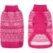 Argyle Dog Sweater - Warm Winter Coat for Small, Medium, and Large Dogs - Pink Pet Clothing for Boys and Girls - Buy Online on GoSupps.com