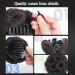 Messy Bun Hair Piece for Women Synthetic Hair Bun Chignon Clip in Ponytail Hair Extensions Flowers Style Hair Bun Claw Clip In Updo Ponytail Hairpiece for Women Fake Hair Accessories for Women Girls Brown black - Buy Online on GoSupps.com