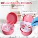 Denture Bath Box with Basket - Complete Clean Care Case for False Teeth, Clear Braces, Night Guards & Retainers - Travel-Friendly Soaking Solution with Free Brush (Pink) - Buy Online on GoSupps.com