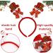 amangul Christmas Theme Headband Bowknot Snowman Hairhoop Party Props Accessories Festival Party Hairband Kids Adult Headwear(Snowman Red Gold Sca) - Buy Online on GoSupps.com