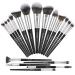 Make up brush 18pcs Professional brush set make -up premium synthetic foundation brush for blending face powder blush concealers eyebrow make -up brush set silver
