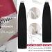 Moresoo Black Tape In Extensions | Real Remy Hair | 55 cm | #1 | 20 Pieces | 50 Grams - Buy Online on GoSupps.com