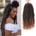 Passion Twist Hair - 8 Packs 14 Inch Passion Twist Crochet Hair For Black Women, Crochet Pretwisted Curly Hair Passion Twists Synthetic Braiding Hair Extensions (14 Inch 8 Packs, T30) 14 Inch (Pack of 8) T30
