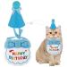 Amaxiu birthday hat scarf set for small dogs and cats cute pet birthday bandana party accessories puppy happy birthday decorations embroidered for girls boys kitten (blue)