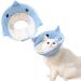 Halskrause Cat Adjustable Rescue Cat collar after the Operation Protection Elbe for Cats Kitten and puppies (Blauhai L (weight 5-9kg)) Blauhai L (weight 5-9kg)