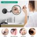 LANSI 8 Inch LED Makeup Mirror with Lights and 7X Magnification, Wall Mounted Vanity Mirror for Bathroom - Black - Buy Online on GoSupps.com