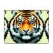 Little Fat Tiger Head Flannel Non-Slip Floor Mat - Comfortable Lint-Free Relieving Foot Pressure Suitable for Many Occasions Size: 63x48 Inches