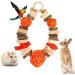 Abiz rabbits toy wood hamster cake player dental care treats small animals chinchilla guinea pigs hamsters wave sittich racing mice accessories chewing apple wood m4