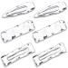 6 Pieces Metal Hair Clips Non-Slip Alligator Hair Barrettes Minimalist Hair Pins Wave Duckbill Hair Clip for Women Girls Hair Decoration (Silver)